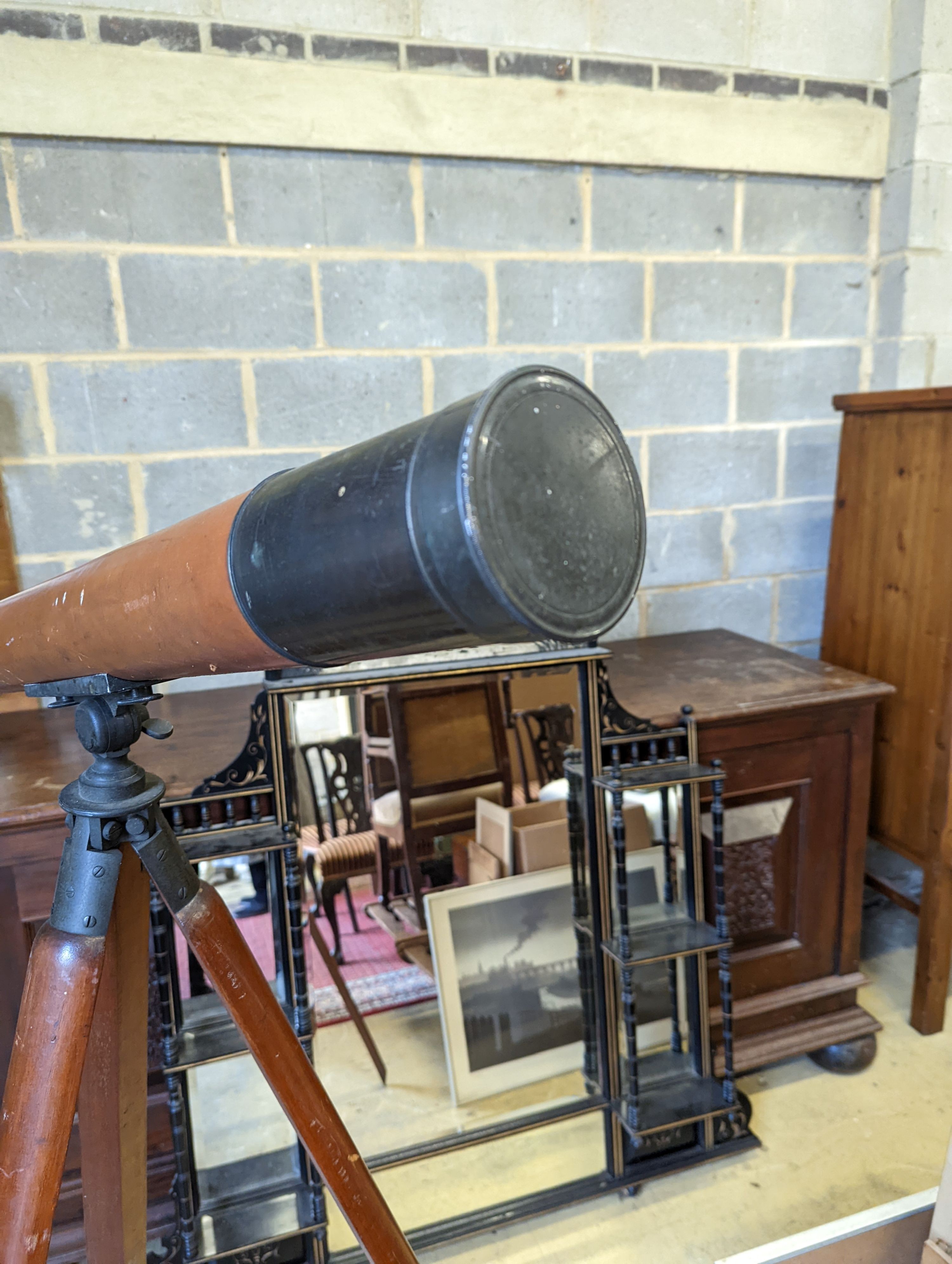 A Victorian telescope on a stand
